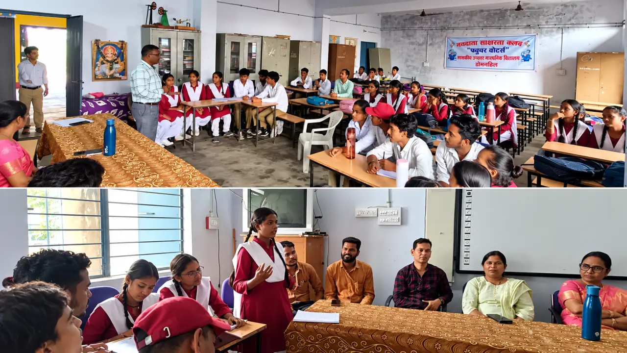 डोमनहिल स्कूल में भावी मतदाताओं ने दिखाई लोकतांत्रिक समझ, प्रश्नोत्तरी और वाद-विवाद में विद्यार्थियों ने रखे तर्कपूर्ण विचार