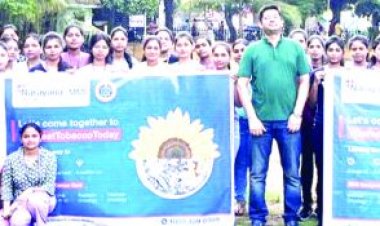 विश्व तंबाकू निषेध दिवस पर एमएमआई नारायणा अस्पताल ने निकाली जागरूकता रैली