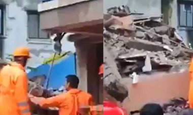 नवी मुंबई में 3 मंजिला इमारत गिरी, कई लोगों के दबे होने की आशंका, JCB से हटाया जा रहा है मलबा