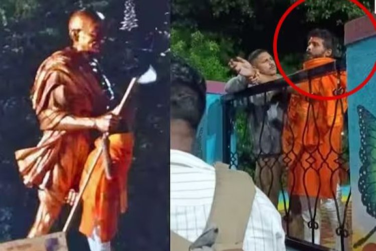 Big News : चौंकाने वाली घटना.! आधी रात महात्मा गांधी की प्रतिमा पर कुल्हाड़ी से हमला..आरोपी गिरफ्तार..पढ़ें पूरी समाचार