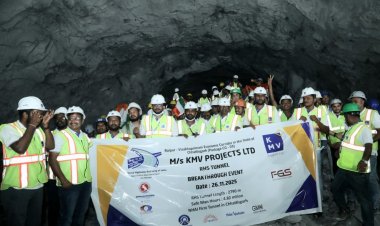 रायपुर : छत्तीसगढ़ के पहले राष्ट्रीय राजमार्ग सुरंग का ब्रेकथ्रू पूरा