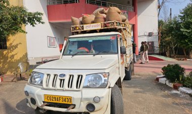 अवैध धान परिवहन पर सूरजपुर पुलिस की कार्रवाई, 2 पिकअप में लोड़ अवैध धान पकड़ा।