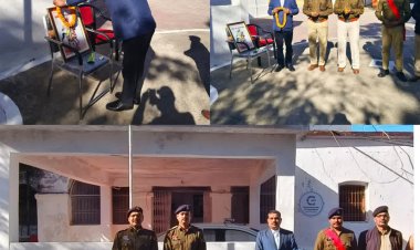 शहीद वीर नारायण सिंह की पुण्यतिथि पर कोरिया पुलिस ने दी श्रद्धांजलि