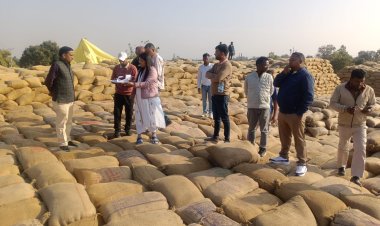 राजस्व, खाद्य विभाग एवं मंडी की संयुक्त टीम के द्वारा धान उपार्जन केन्द्रों का किया गया औचक निरीक्ष