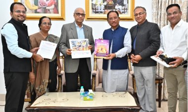 पूर्व राज्यपाल श्री रमेश बैस ने मुख्यमंत्री विष्णु देव साय से की सौजन्य मुलाकात