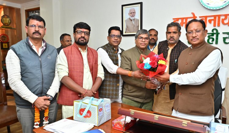 मुख्यमंत्री विष्णुदेव साय से वीर शहीद दीपक भारद्वाज स्मृति समिति के सदस्यों की सौजन्य मुलाकात    