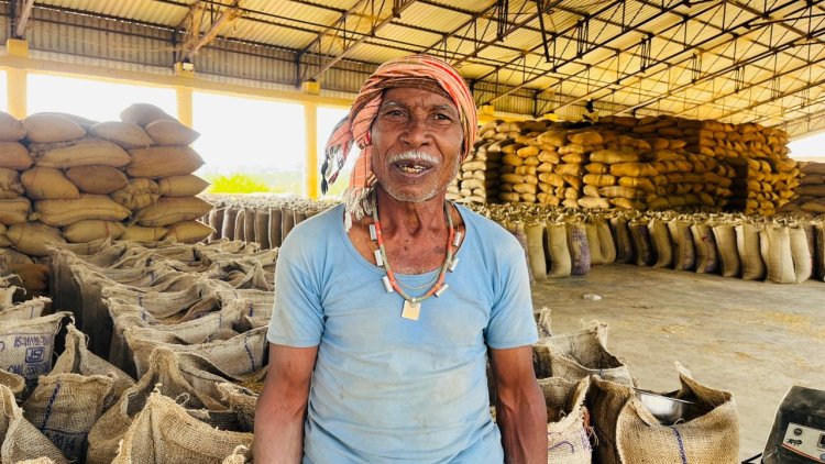 धान के सही दाम और समय पर भुगतान से खुश बबूलूराम  