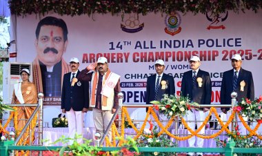 चौदहवीं अखिल भारतीय पुलिस तीरंदाजी प्रतियोगिता का उपमुख्यमंत्री विजय शर्मा ने किया शुभारंभ