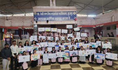 राष्ट्रीय विज्ञान दिवस पर शा. रेवती रमण मिश्र महाविद्यालय में पोस्टर प्रतियोगिता का आयोजन, 53 विद्यार्थियों ने लिया भाग..
