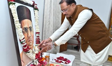 वीर सावरकर की पुण्यतिथि पर मुख्यमंत्री विष्णुदेव साय ने अर्पित की श्रद्धांजलि  