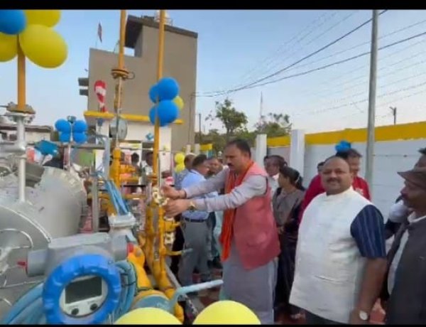 स्वास्थ मंत्री श्याम बिहारी ने किया मनेंद्रगढ़ में बीपीसीएल के नेचुरल गैस पाइपलाइन प्लांट का उद्घाटन, सरगुजा संभाग के 5 जिलों को मिलेगा लाभ,