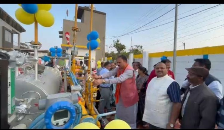 स्वास्थ मंत्री श्याम बिहारी ने किया मनेंद्रगढ़ में बीपीसीएल के नेचुरल गैस पाइपलाइन प्लांट का उद्घाटन, सरगुजा संभाग के 5 जिलों को मिलेगा लाभ,