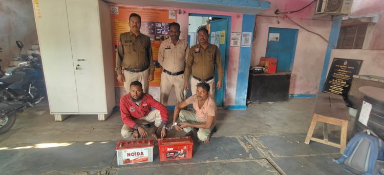ट्रक से बैटरी चोरी का खुलासा — जूटमिल पुलिस ने 24 घंटे में 2 आरोपी गिरफ्तार, चोरी की दो बैटरी बरामद