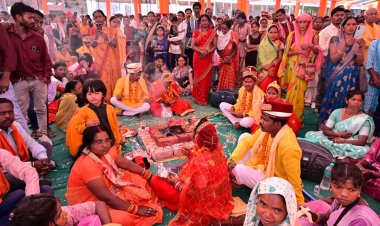 रणजीता स्टेडियम में 240 जोड़ों का सामूहिक विवाह हुआ सम्पन्न,मुख्यमंत्री श्री विष्णुदेव साय ने कार्यक्रम में शामिल होकर नवजोड़ो को दिया आशीर्वाद,मुख्यमंत्री कन्या विवाह योजना के तहत प्रति जोड़ा 50 हजार रुपए की सहायता