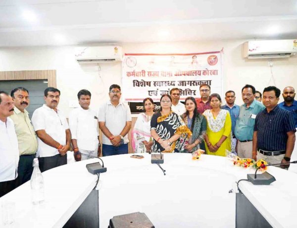 साकेत भवन में कर्मचारी राज्य बीमा औषधालय ने लगाया विशेष स्वास्थ्य जागरूकता व जांच शिविर