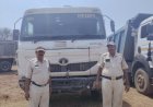 रायपुर : रेत और चूनापत्थर से भरे 3 हाईवा जब्त