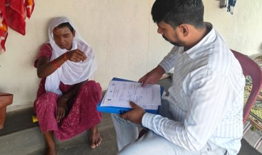 भालू के हमले से घायल प्रेमबाई के घर पहुँची जिला मेडिकल बोर्ड टीम, जांच में 55 प्रतिशत दिव्यांगता की हुई पुष्टि,,,