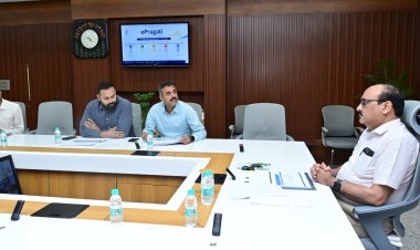 मुख्य सचिव ने ई-प्रगति पोर्टल पर जियोटैग फोटो के साथ रिपोर्ट अपलोड करने के दिए निर्देश,,,