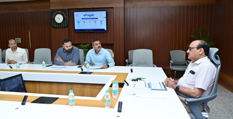 मुख्य सचिव ने ई-प्रगति पोर्टल पर जियोटैग फोटो के साथ रिपोर्ट अपलोड करने के दिए निर्देश,,,