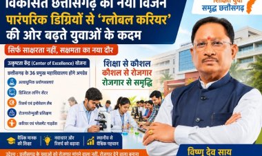 विकसित छत्तीसगढ़ का नया विजन: पारंपरिक डिग्रियों से ‘ग्लोबल करियर’ की ओर बढ़ते युवाओं के कदम,सिर्फ साक्षरता नहीं, सक्षमता का नया दौर,,,