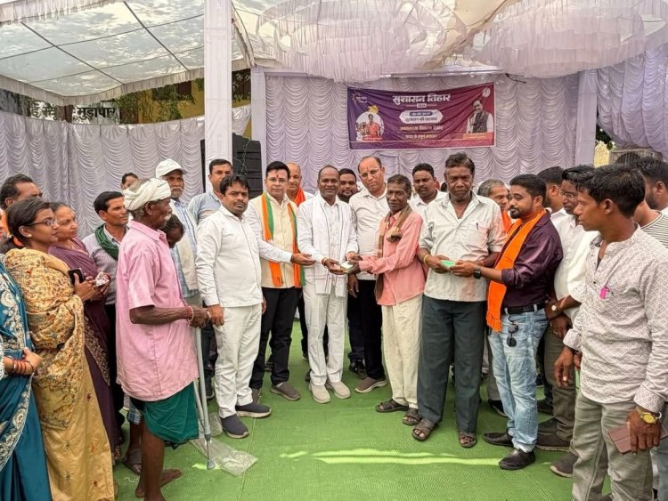 रायपुर : सुशासन तिहार 2026 : पाली के ग्राम पंचायत मुड़ापार में जनसमस्या निवारण शिविर का हुआ आयोजन