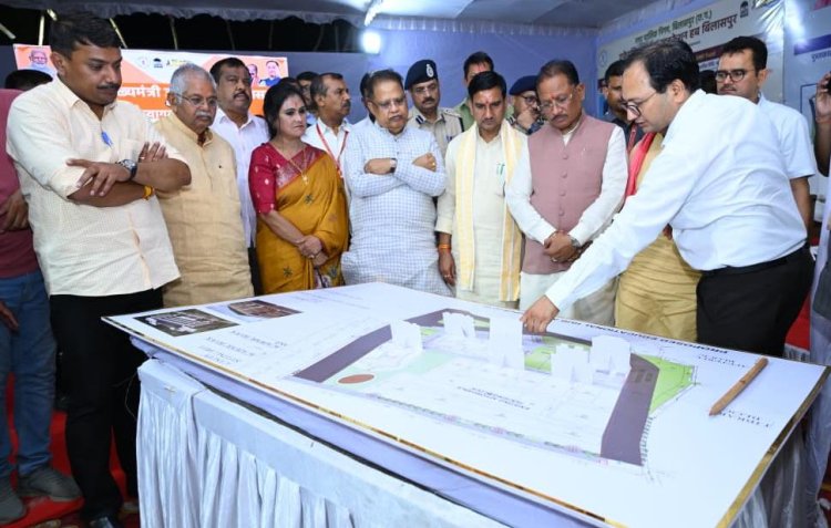 मुख्यमंत्री श्री विष्णुदेव साय ने बिलासपुर में निर्माणाधीन नालंदा परिसर एवं एजुकेशन हब का किया निरीक्षण,