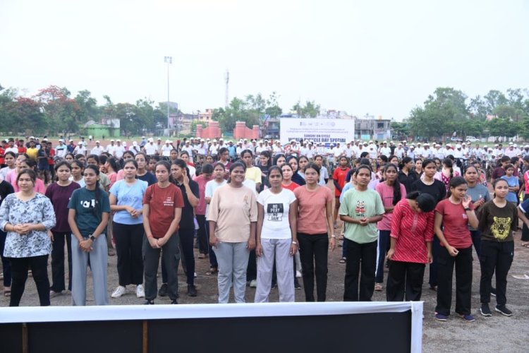 उप मुख्यमंत्री श्री अरुण साव ने सायकल चलाकर फिट रहने और पर्यावरण संरक्षण का दिया संदेश,